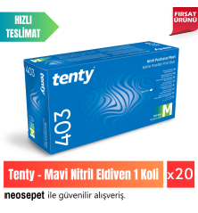 Toptan - Nitril Mavi Pudrasız Muayene Eldiveni 20 Kutu