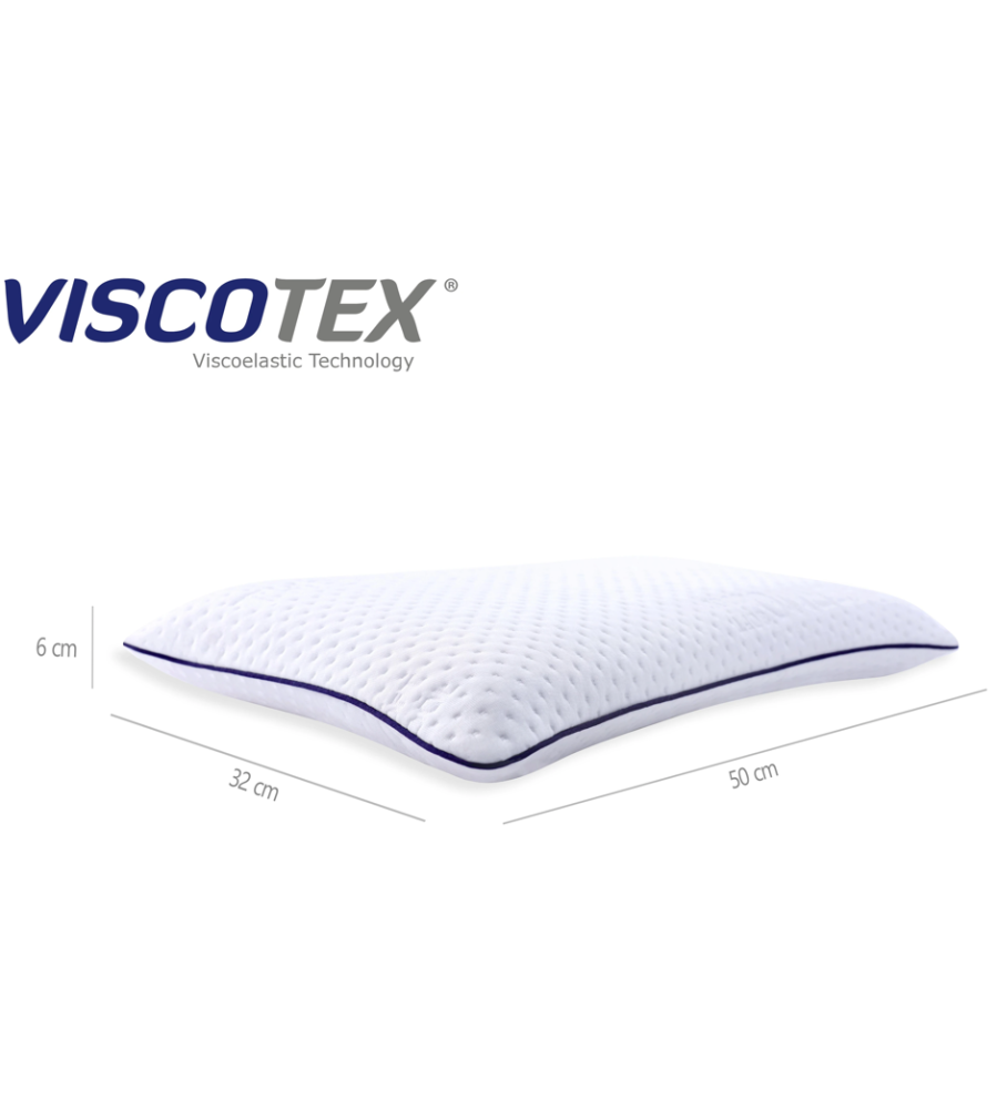 Viscotex Ortopedik Bebek Yastığı, 50x32x6 cm, Bebek Kafa Yastığı, Visco Hafızalı, Beyaz