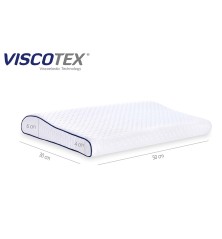 Viscotex Visco Boyun Destekli Ortopedik Bebek Yastığı 50x30x6/4 Cm, Bebek Kafa Yastığı, Beyaz